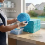 Disposable Blue Mop Caps Mop Caps 100s (Unicare) - Royalty Occupational Health (4)