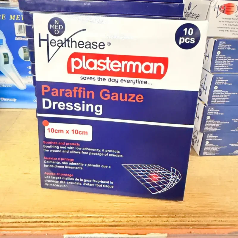 Healthease Plasterman Paraffin Gauze Dressing (10cm x 10cm) - Royalty Occupational Health