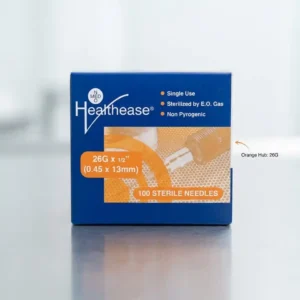 Healthease Sterile Hypodermic Needles 26G x 12 (100 Needles) - Royalty Occupational Health (3)