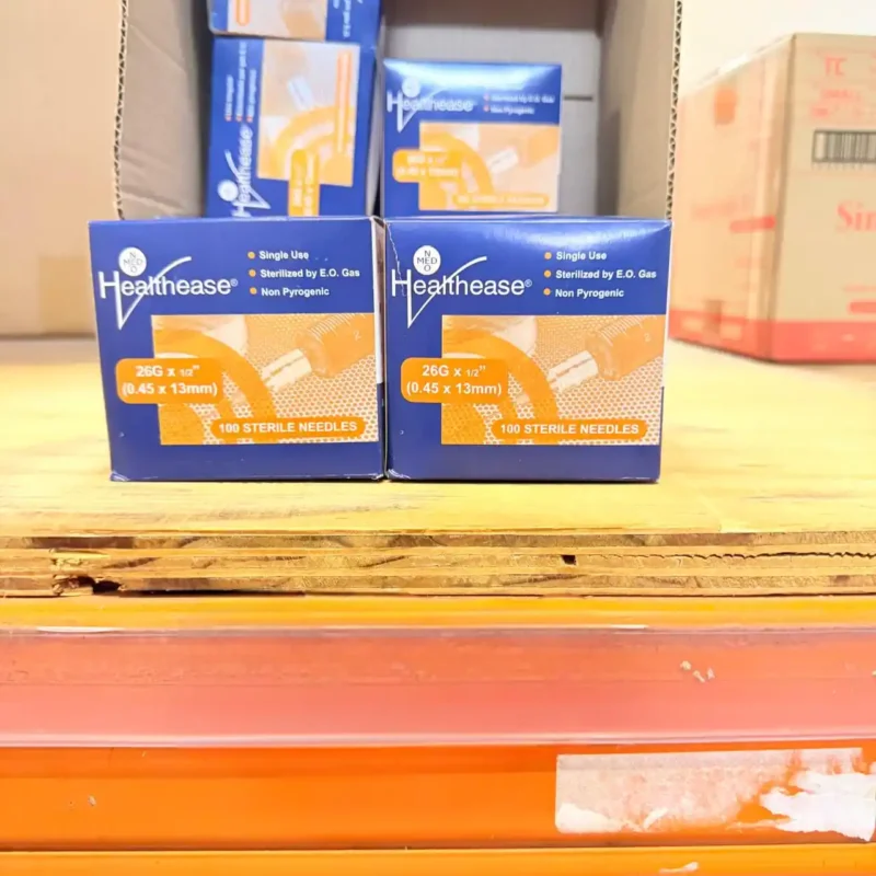 Healthease Sterile Hypodermic Needles 26G x 12 (100 Needles) - Royalty Occupational Health (3)