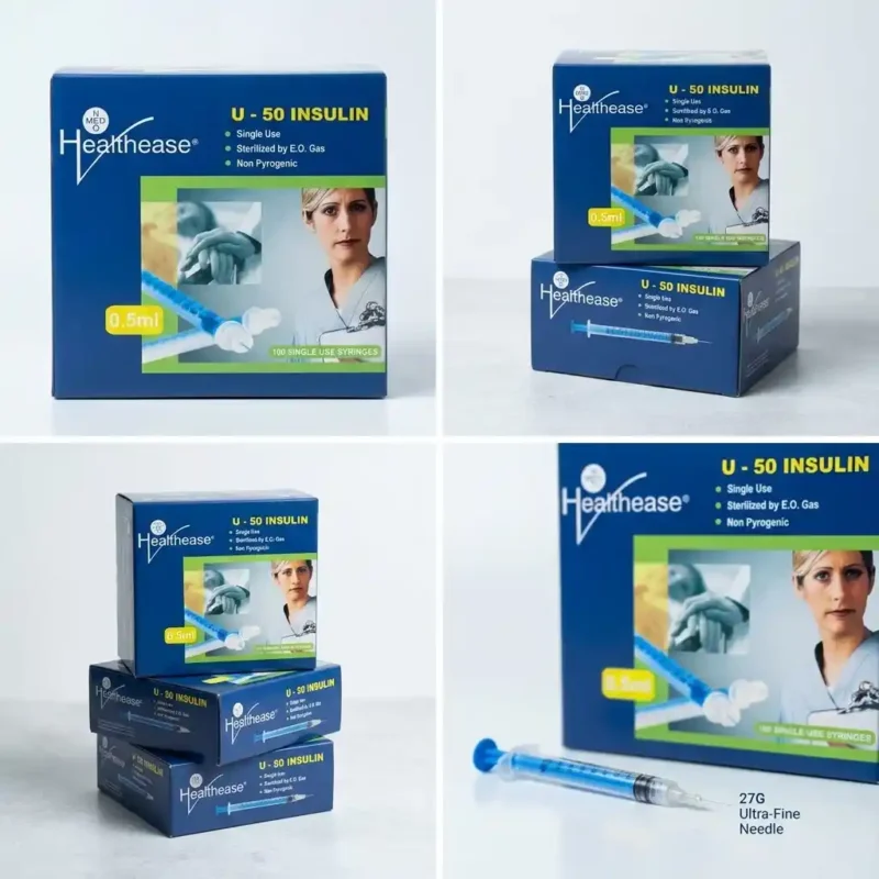 Healthease U-50 Insulin Syringes — 0.5 ml - Royalty Occupational Health