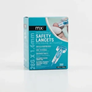 MX Health Disposable Safety Lancets (Pressure Activated) - Royalty Occupational Health 4