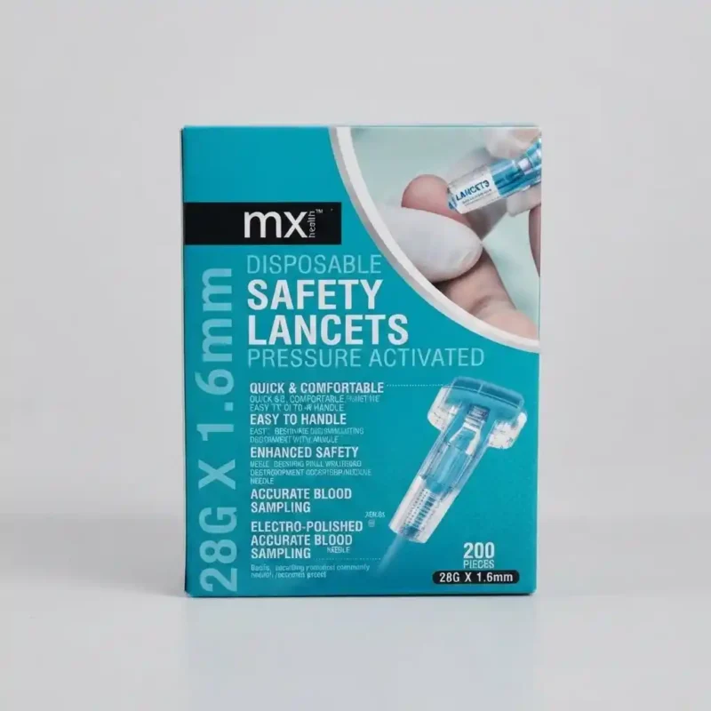 MX Health Disposable Safety Lancets (Pressure Activated) - Royalty Occupational Health 4
