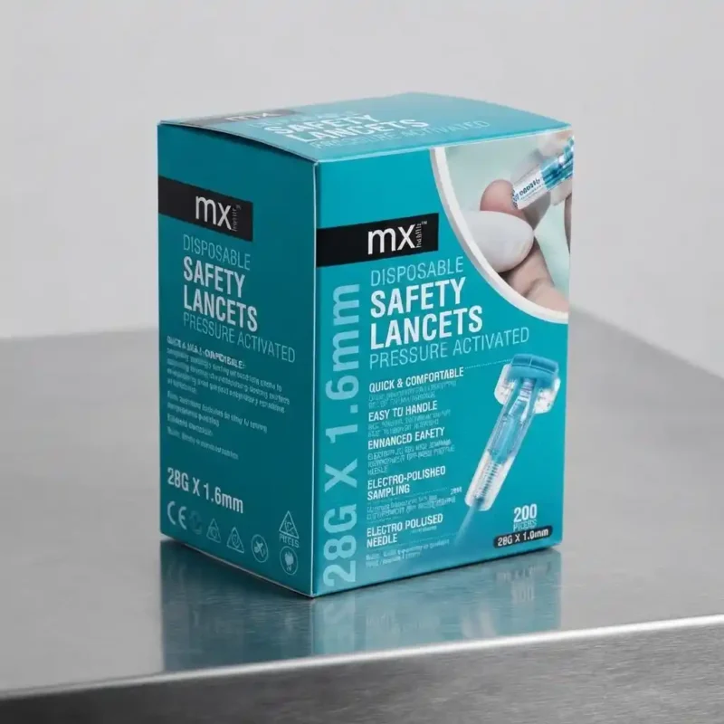 MX Health Disposable Safety Lancets (Pressure Activated) - Royalty Occupational Health 4
