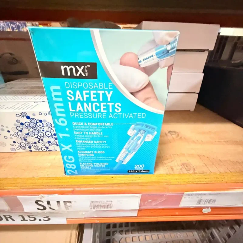 MX Health Disposable Safety Lancets (Pressure Activated) - Royalty Occupational Health 4